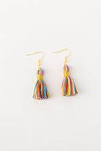 Load image into Gallery viewer, THE BETSY 1-1/4” multi-color tassel earrings