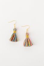Load image into Gallery viewer, THE BETSY 1-1/4” multi-color tassel earrings