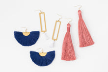 Load image into Gallery viewer, THE AMANDA 3.5” MAUVE silky tassel earrings