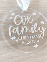 Load image into Gallery viewer, Couple/Family Name Acrylic Ornament