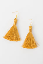 Load image into Gallery viewer, THE ANASTASIA 2” GOLD silky tassel earrings