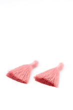 Load image into Gallery viewer, THE KARLA 2” MAUVE silky tassel earrings