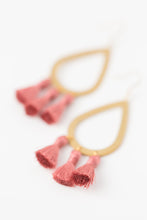 Load image into Gallery viewer, THE SAMARA brass + tassel earrings