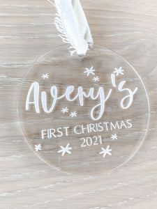 Baby’s First Christmas Acrylic Ornament