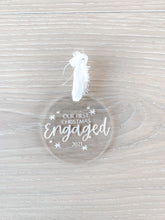 Load image into Gallery viewer, Our First Engaged Christmas Acrylic Ornament